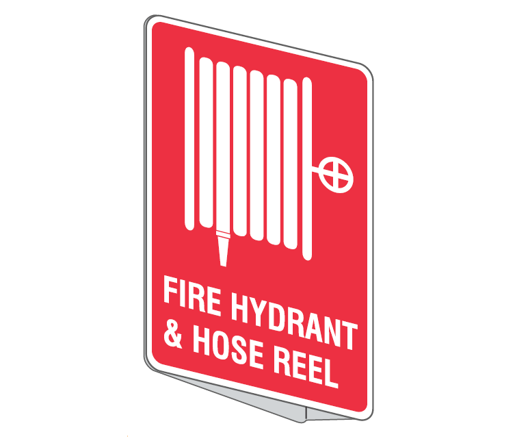 FIRE HYDRANT & HOSE REEL WITH PICTO WALL MOUNT 225 X 300