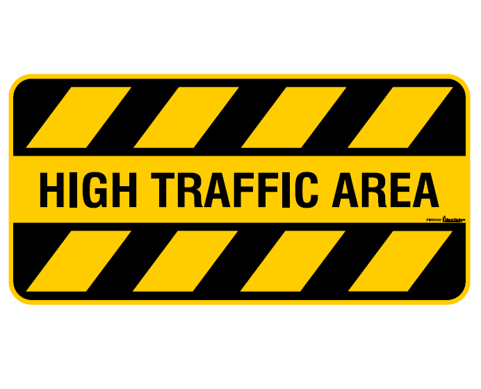 FLOOR MARKER HIGH TRAFFIC AREA ADHESIVE LABEL 500 X 250