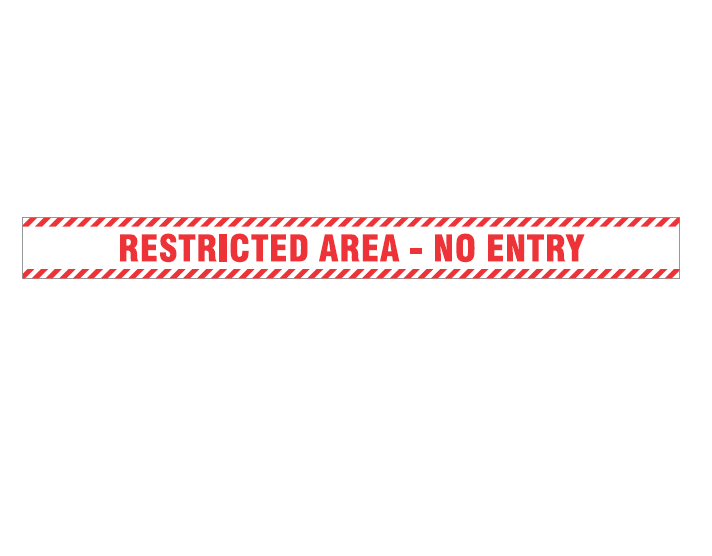 FLOOR MARKING TAPE RESTRICTED AREA NO ENTRY ADHESIVE LABEL 50 X 1200