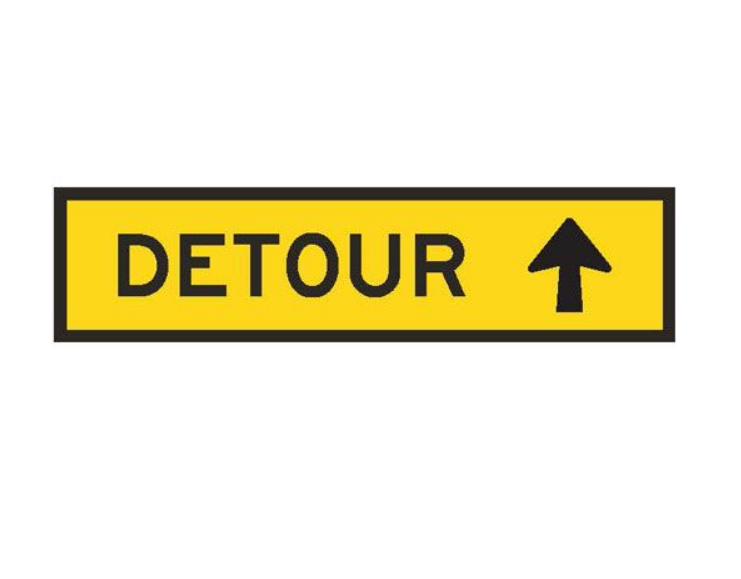 CORFLUTE DETOUR UP ARROW 1200 X 300