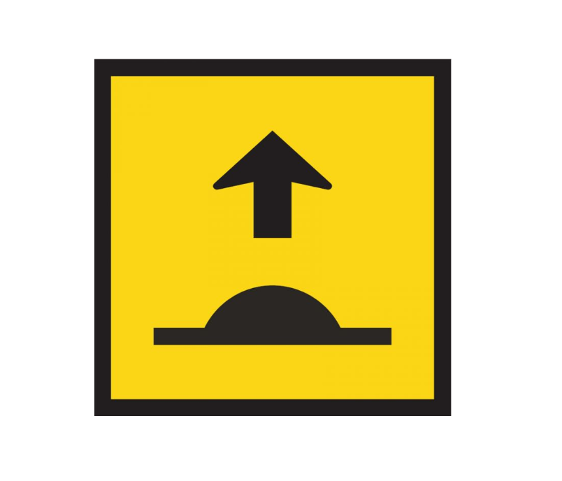 CORFLUTE SPEED HUMP AHEAD 600 X 600