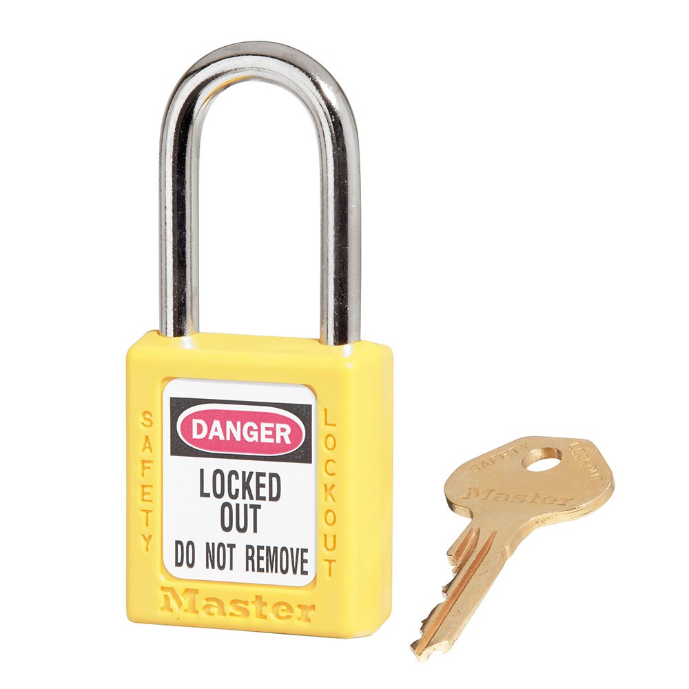 Masterlock 0410 Safety Padlock - Keyed Different 38MM - YELLOW