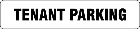 TENANT PARKING SIGN COLOURBOND METAL 600 X 125