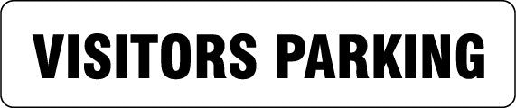 VISITORS PARKING SIGN COLOURBOND METAL 600 X 125