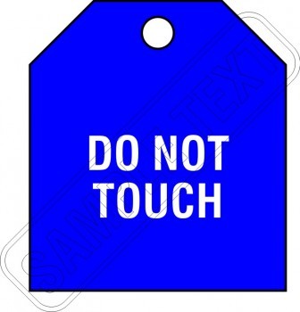 CUSTOM TEXT BLUE POLYPROPYLENE HAZARD TAG 80 X 100