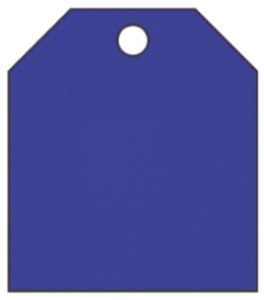 BLANK BLUE POLYPROPYLENE HAZARD TAG 80 X 100 - 10 PACK