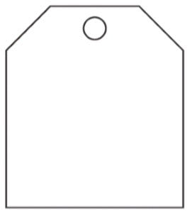 BLANK WHITE POLYPROPYLENE HAZARD TAG 80 X 100 - 10 PACK