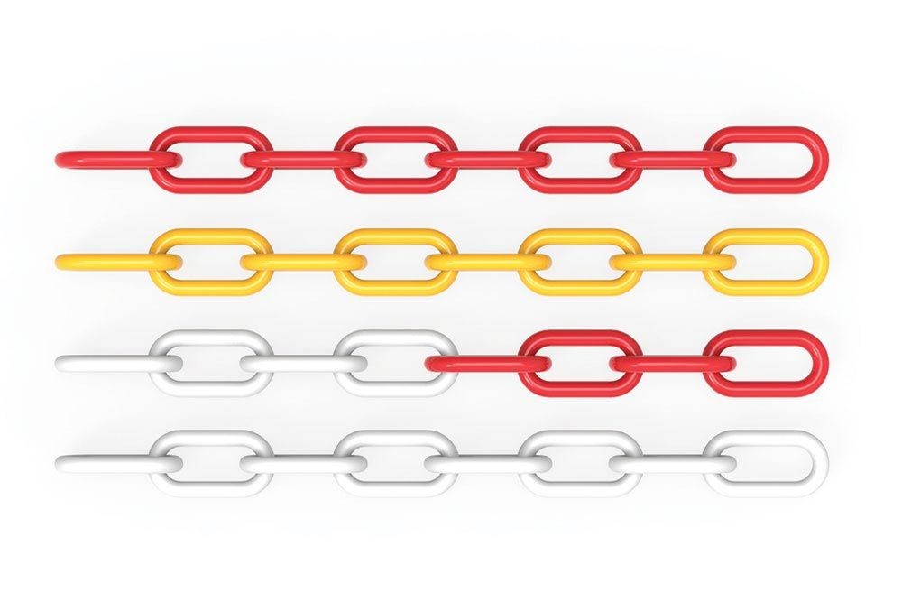 CHAIN 6MM PLASTIC 25M - RED