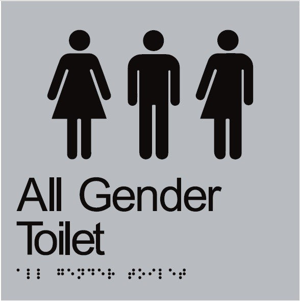 BRAILLE ALL GENDER TOILET RESTROOM 180 X 180