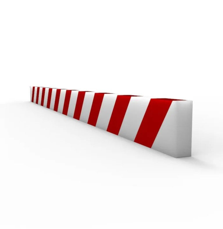 ANTI COLLISION STRIP 1M POLYURETHANE - RED / WHITE