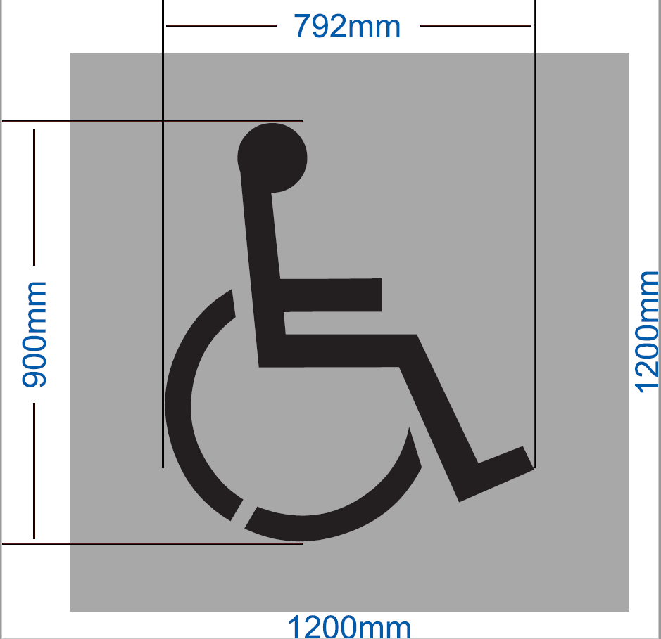 Disability Parking Stencil
