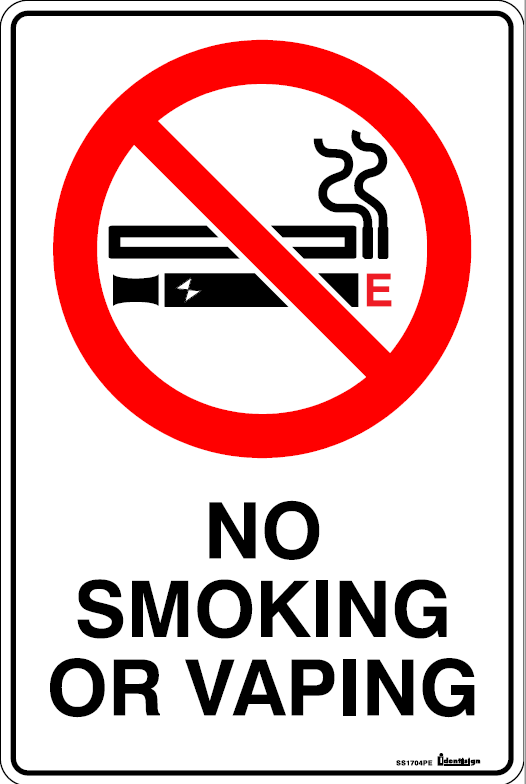 NO SMOKING OR VAPING