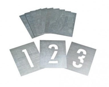 STENCIL SET 0 - 9 25MM ZINC