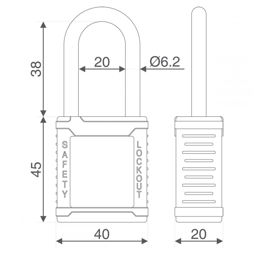 LOTO PADLOCK - YELLOW