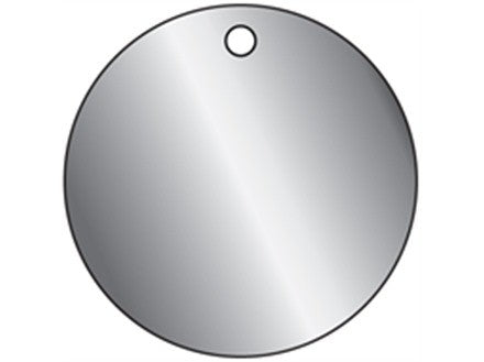 BLANK 1.2MM ANODISED ALUMINIUM TAG - PACK OF 20 - SILVER ANODISED ALUMINIUM