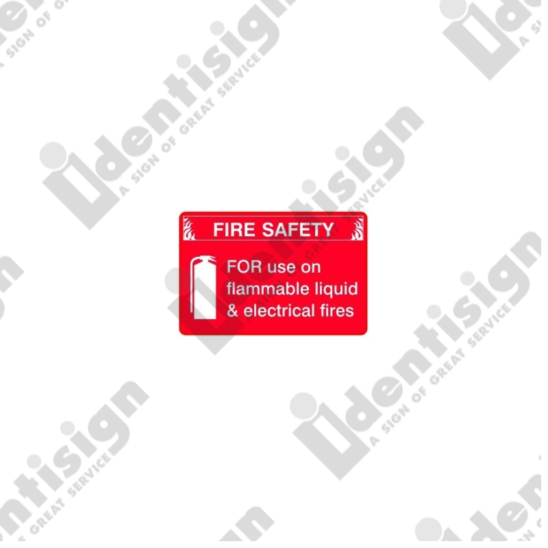 FOR USE FLAMMABLE LIQUID & ELECTRICAL FIRES WITH PICTO