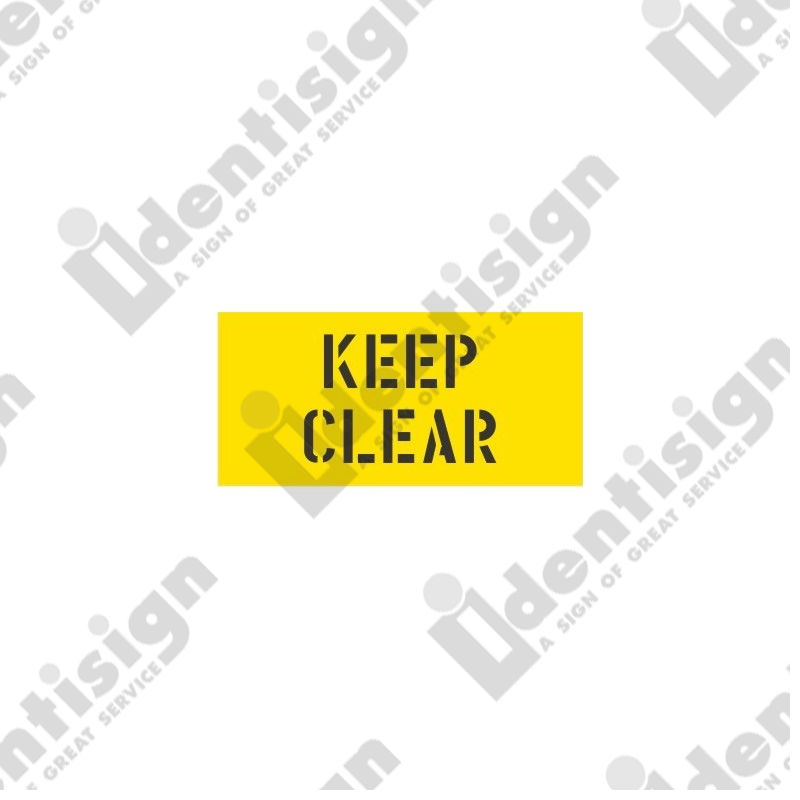 KEEP CLEAR CARPARK STENCIL