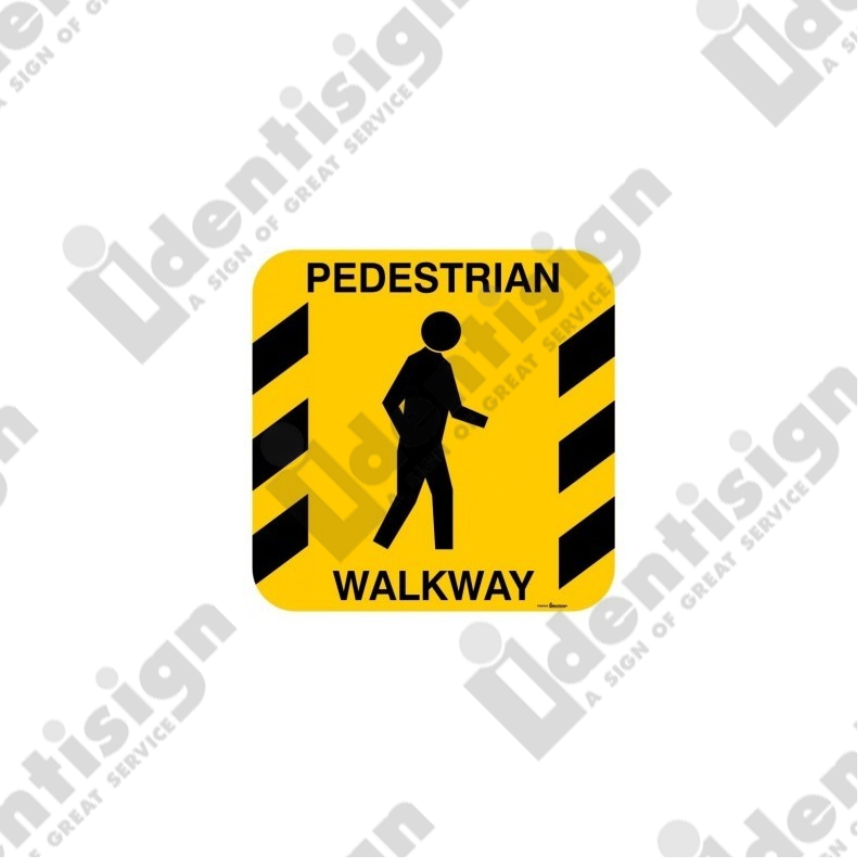 Pedestrian Walkway Floor Sticker – Self-Adhesive, Anti-Slip, 600mm X 600mm, 5-Year Warranty