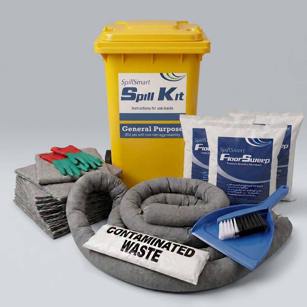 Spill Kit cover with neutral grey background