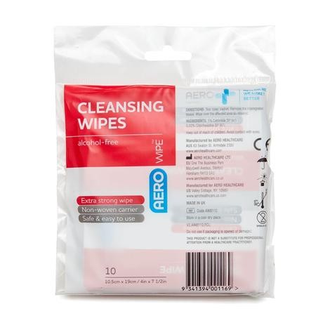 CLEANSING WIPES ALCOHOL FREE (PACK OF 10)