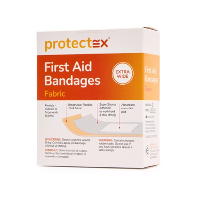Fabric Dressing Strips Extra Wide 2.5cm x 7.2cm (50)