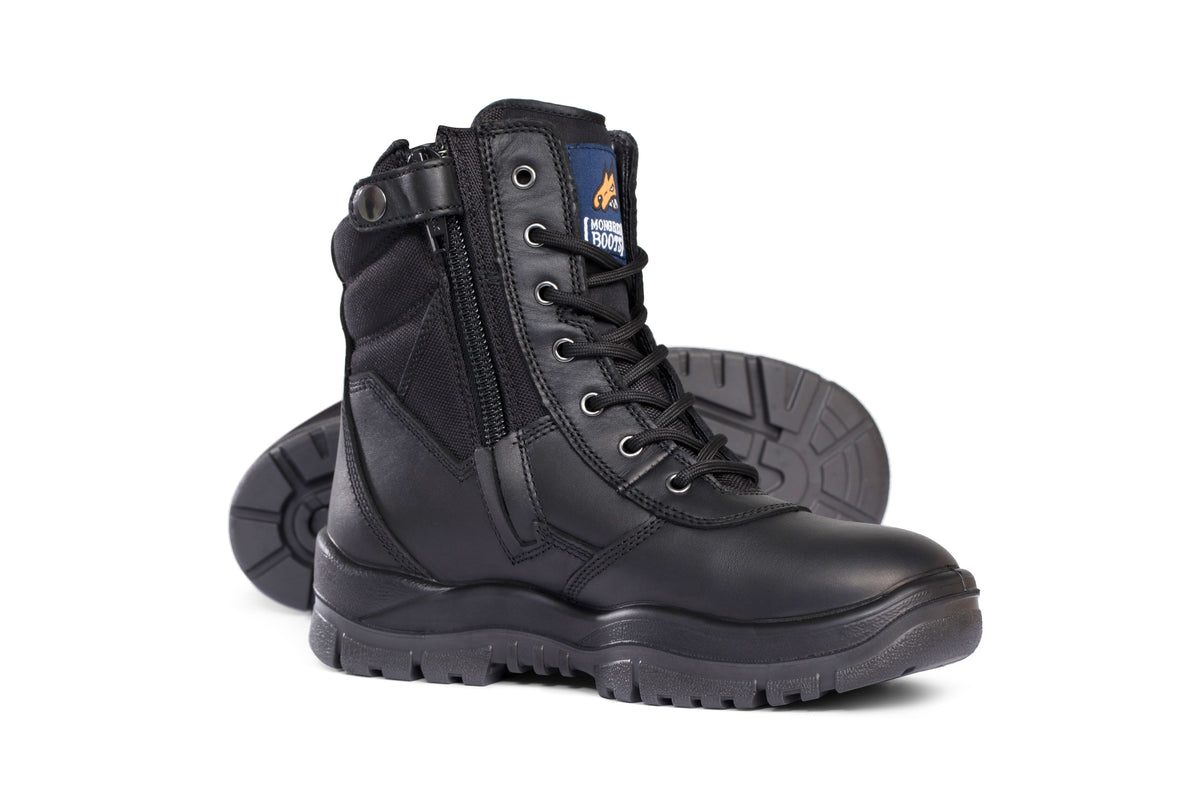 MONGREL BLACK HIGH LEG ZIPSIDER BOOT 2018-17