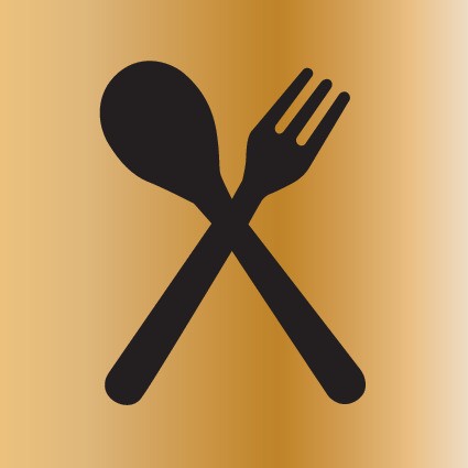 ENGRAVED FOOD CUTLERY PICTO 150 X 150