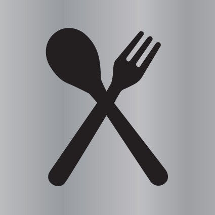 ENGRAVED FOOD CUTLERY PICTO 150 X 150