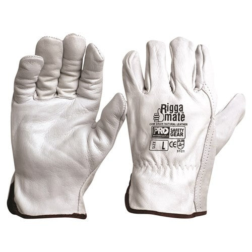 PROCHOICE RIGGAMATE NATURAL COWGRAIN GLOVES