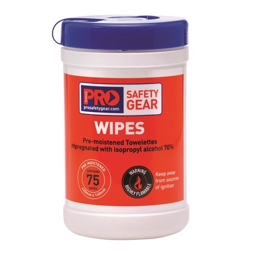 PROCHOICE ISOPROPYL CLEANING WIPES CANISTER 75PK