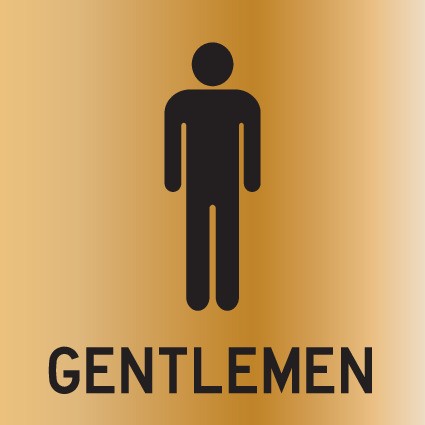 ENGRAVED GENTLEMEN WITH PICTO RESTROOM 150 X 150