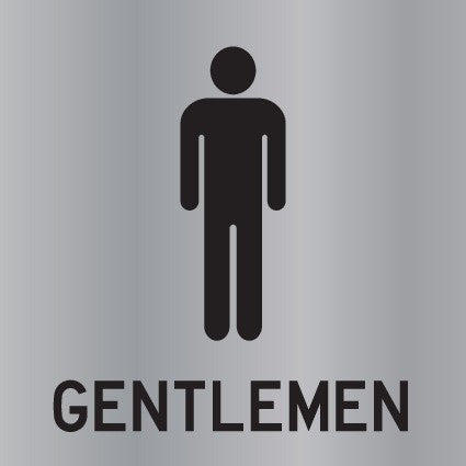 ENGRAVED GENTLEMEN WITH PICTO RESTROOM 150 X 150