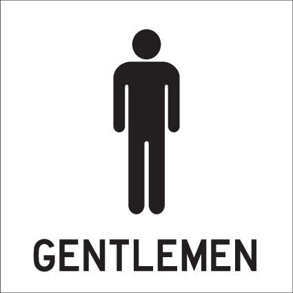 ENGRAVED GENTLEMEN WITH PICTO RESTROOM 150 X 150