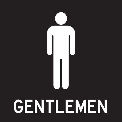 ENGRAVED GENTLEMEN WITH PICTO RESTROOM 150 X 150