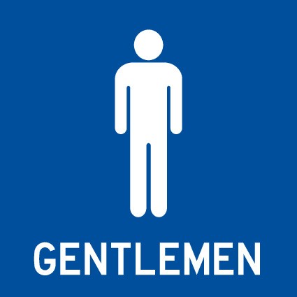 ENGRAVED GENTLEMEN WITH PICTO RESTROOM 150 X 150