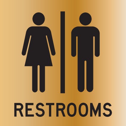 ENGRAVED RESTROOMS WITH PICTO 150 X 150