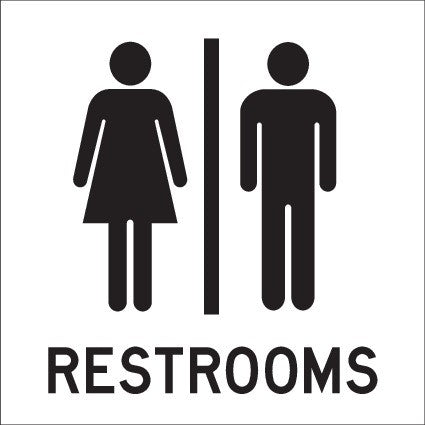ENGRAVED RESTROOMS WITH PICTO 150 X 150