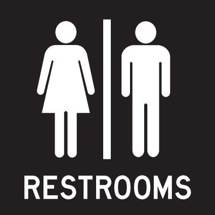 ENGRAVED RESTROOMS WITH PICTO 150 X 150