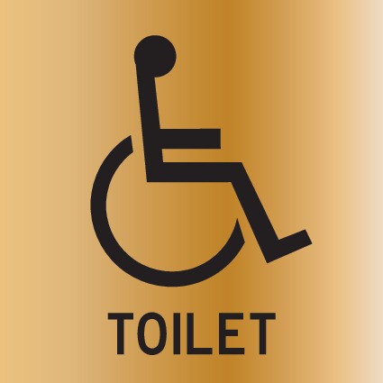 ENGRAVED TOILET DISABLED PICTO RESTROOM 150 X 150