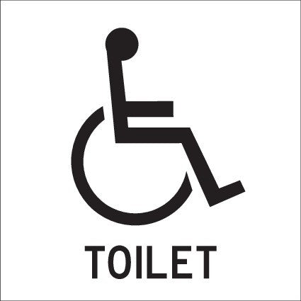 ENGRAVED TOILET DISABLED PICTO RESTROOM 150 X 150