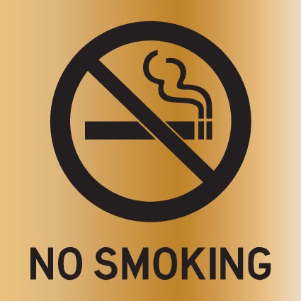 ENGRAVED NO SMOKING WITH PICTO 150 X 150