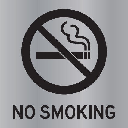 ENGRAVED NO SMOKING WITH PICTO 150 X 150