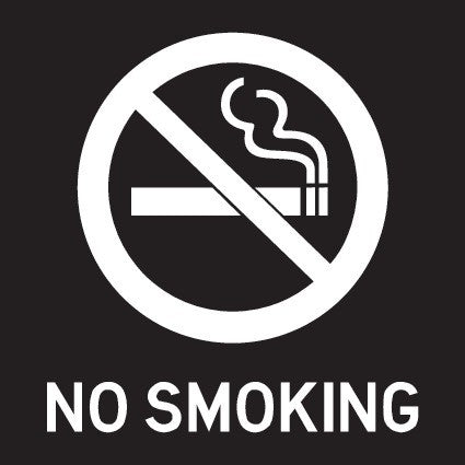 ENGRAVED NO SMOKING WITH PICTO 150 X 150