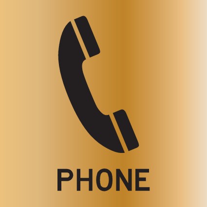 ENGRAVED PHONE WITH PICTO 150 X 150