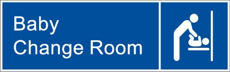 ENGRAVED BABY CHANGEROOM RESTROOM WITH PICTO 290 X 90
