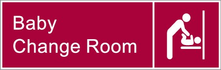 ENGRAVED BABY CHANGEROOM RESTROOM WITH PICTO 290 X 90