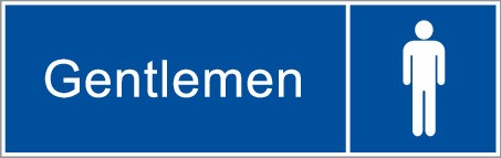 ENGRAVED GENTLEMEN WITH PICTO RESTROOM 290 X 90