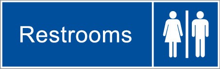 ENGRAVED RESTROOMS WITH PICTO 290 X 90