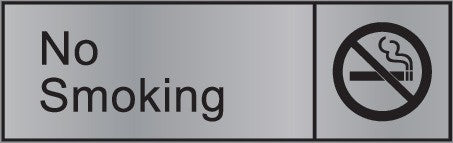ENGRAVED NO SMOKING WITH PICTO 290 X 90