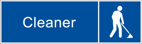 ENGRAVED CLEANER WITH PICTO 290 X 90